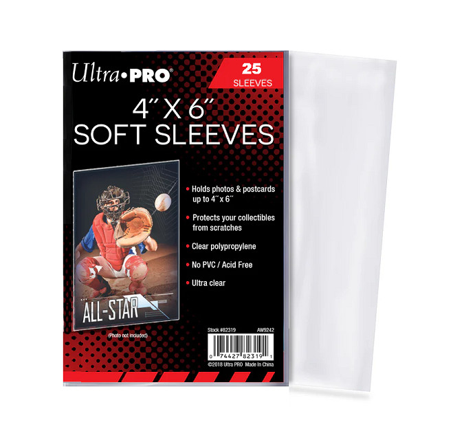 (25) Ultra Pro 4 x 6 Soft Photo Postcard Loose Sleeves FREE SHIPPING