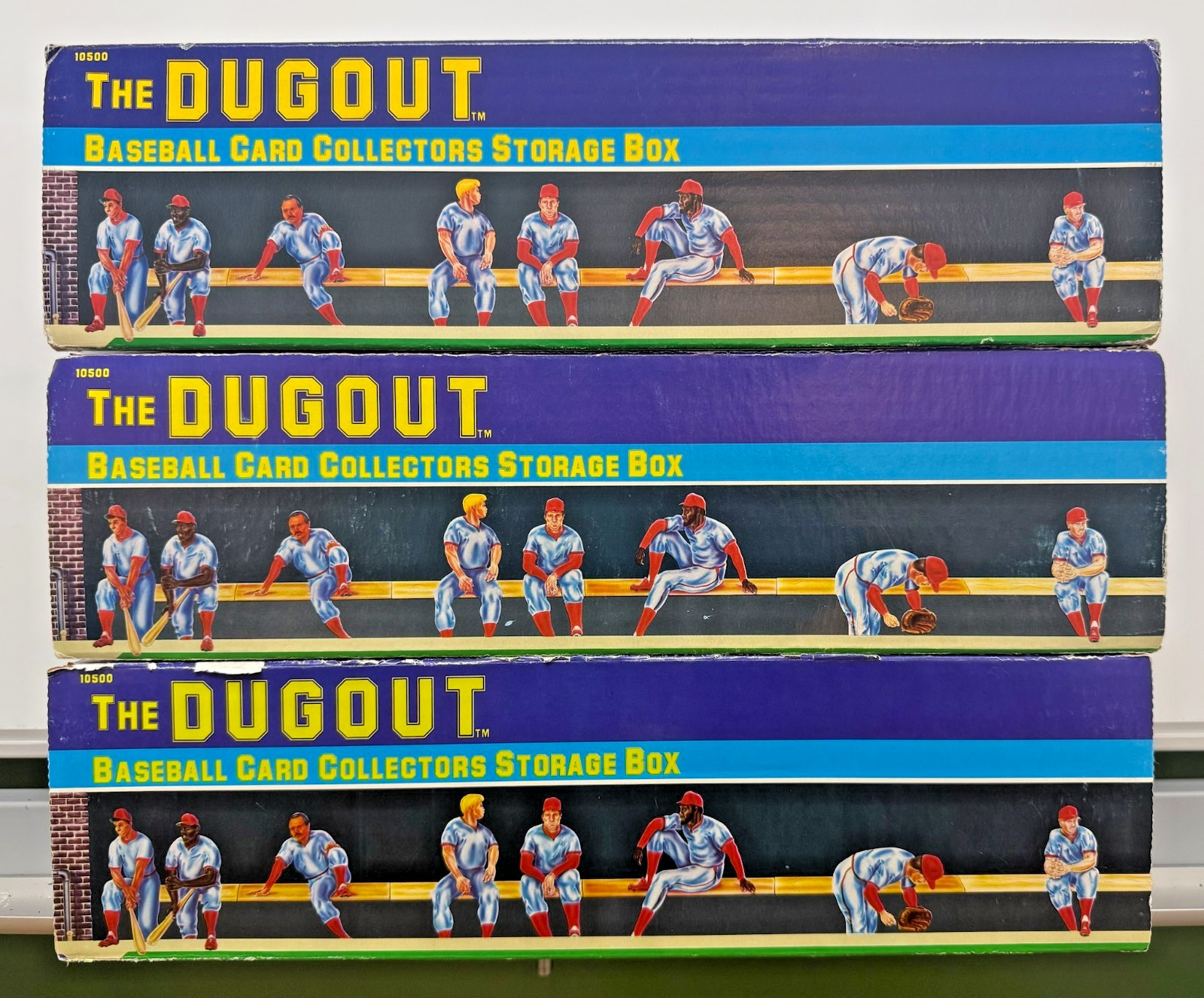 10500 The Dugout Baseball Card Collector Storage Box Empty SHARiN Lot (3 Boxes)