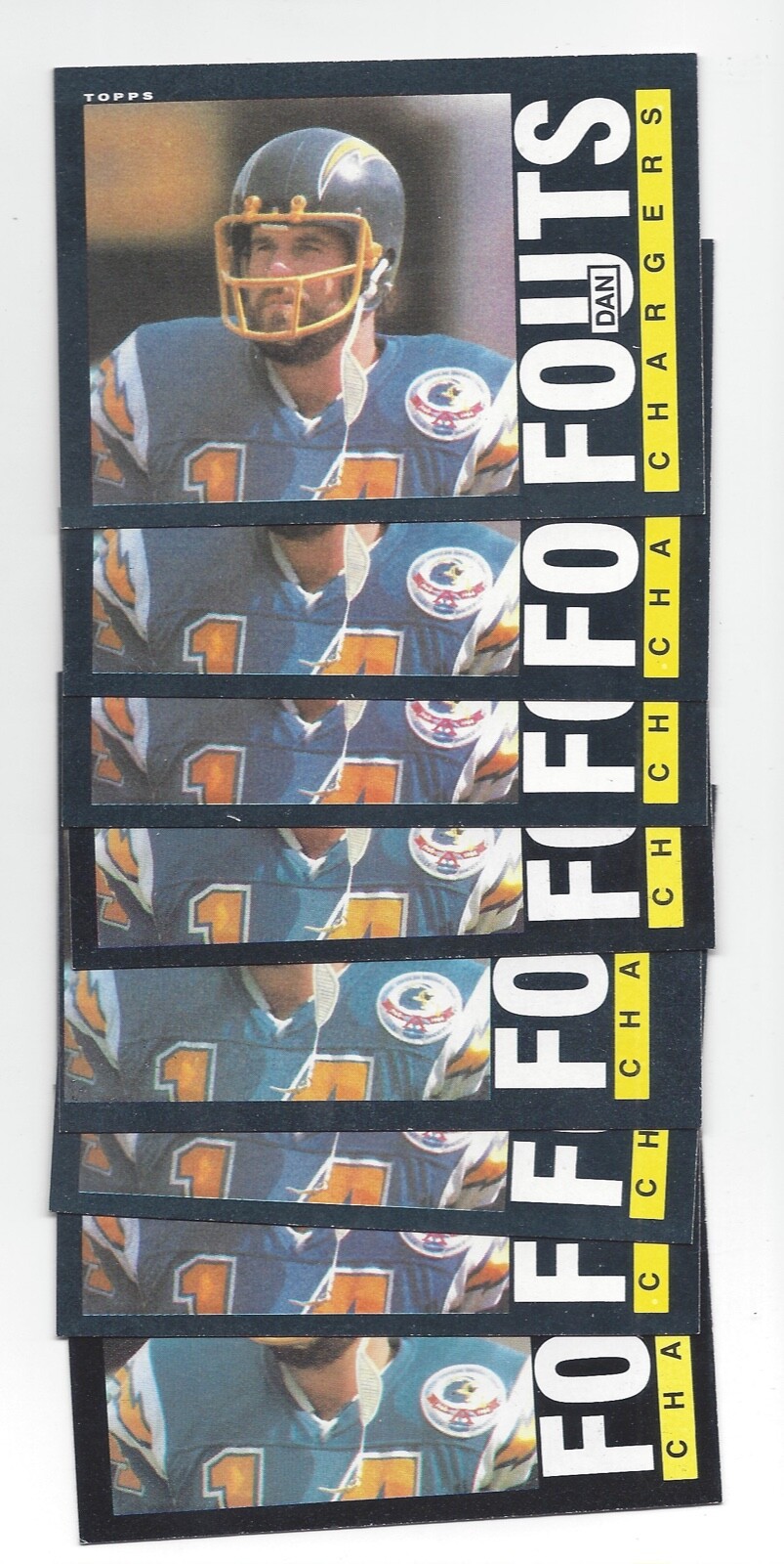 LOT OF EIGHT 1985 TOPPS #372 DAN FOUTS HOF RAZOR SHARP 1.49 SHIP