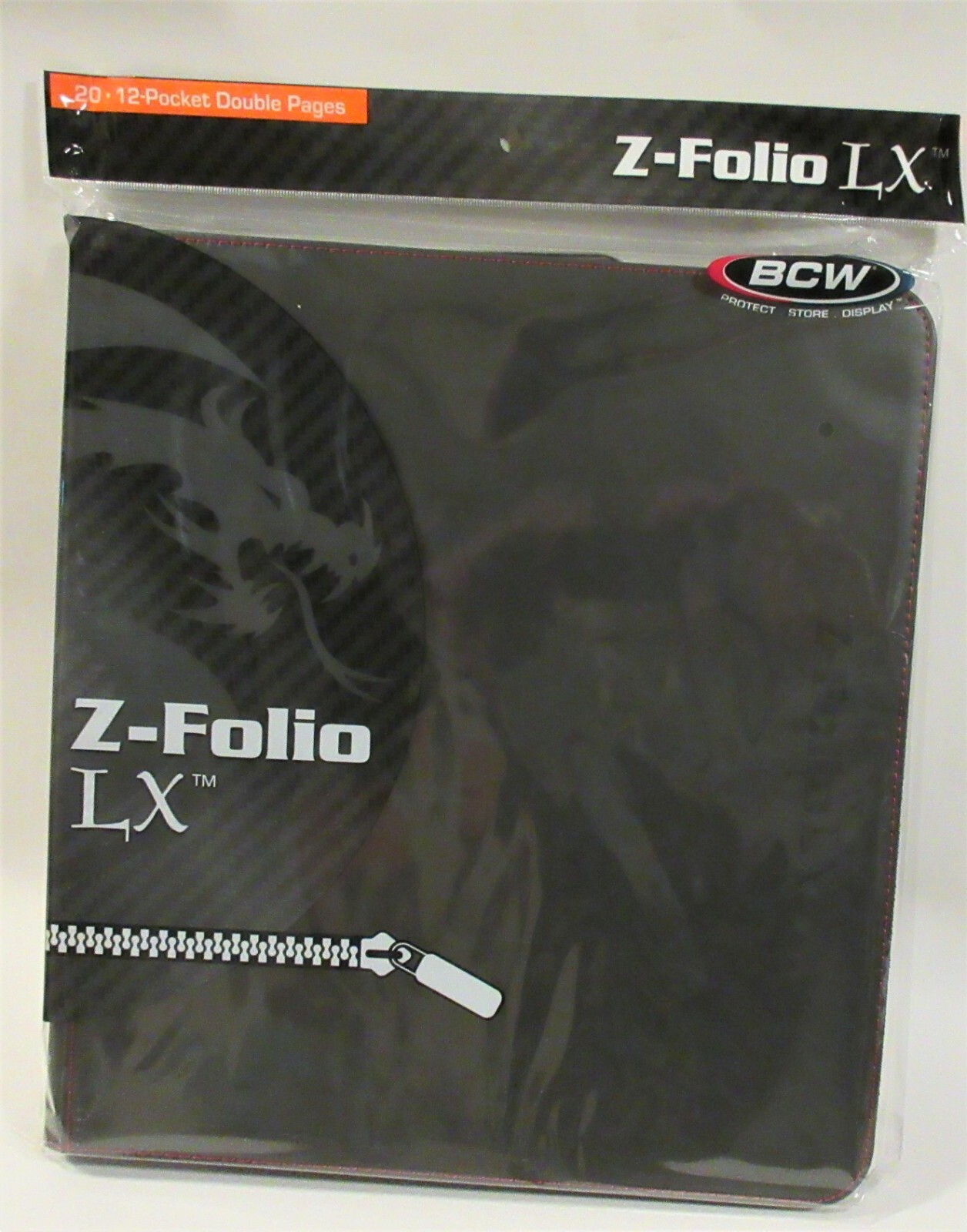 ZIPPER PORTFOLIO, BLACK GAMING Z-FOLIO 12-POCKET LX ALBUM, HOLDS 480 CARDS