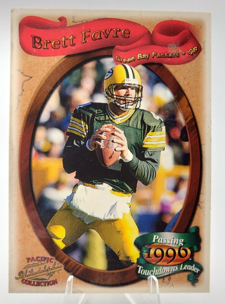 1997 Philadelphia – Brett Favre Packers League Leaders Touchdowns #330 – WORN VG