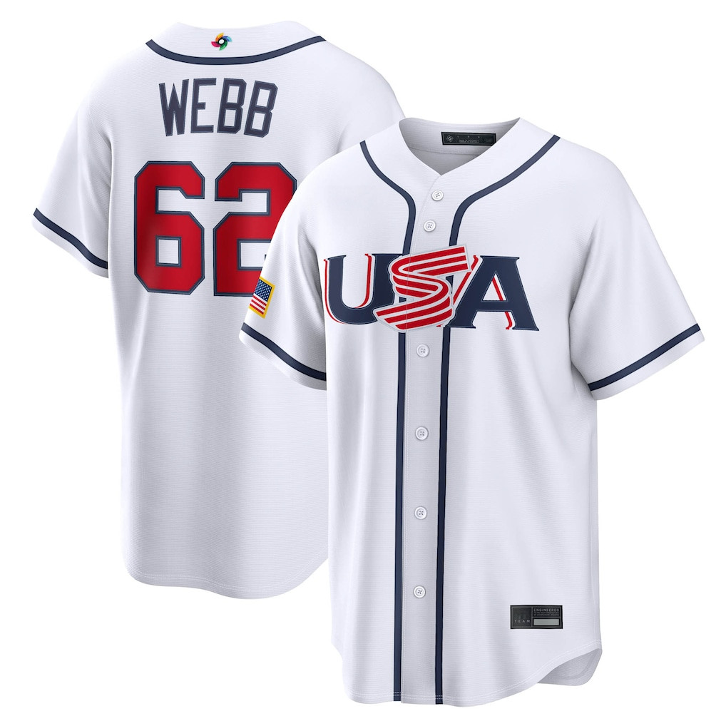 Men’s USA Baseball White 2026 World Baseball Classic Stitched Jersey All Player
