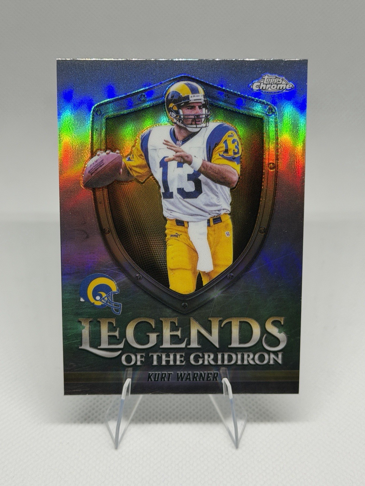 2025 Topps Chrome Kurt Warner Legends of the Game Refractor #LOG-1 LA Rams