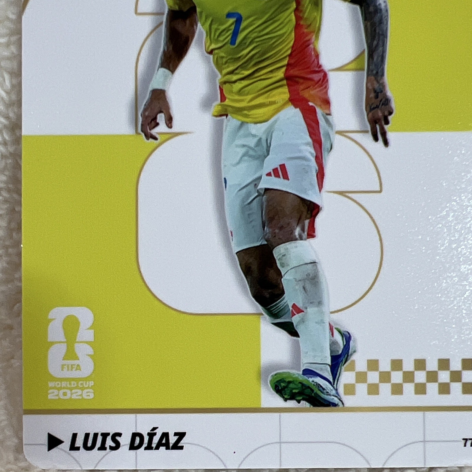 Luis Díaz Colombia #77 Player Portrait Card Panini FIFA World Cup 2026