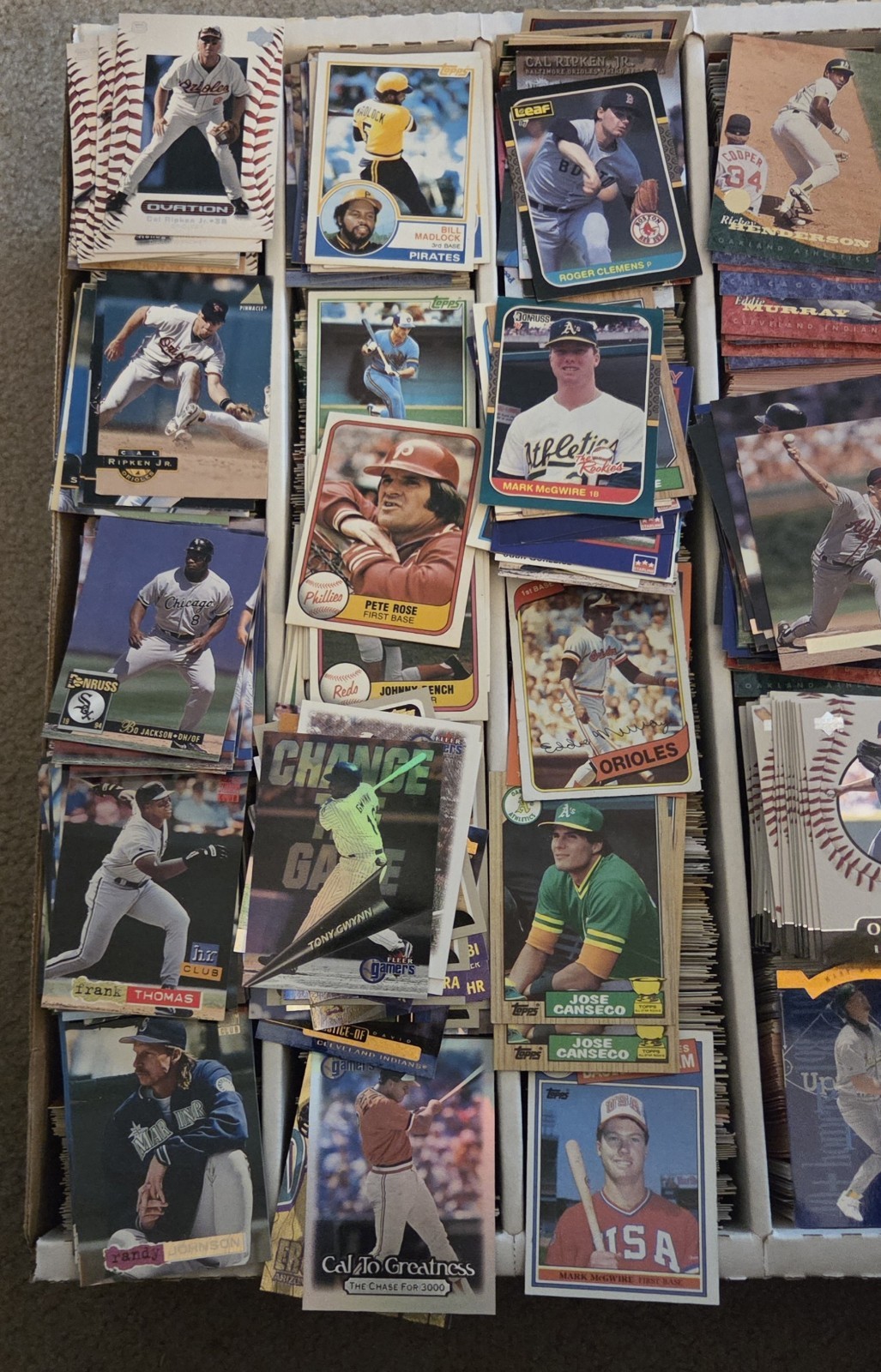 Baseball Card Lot – Approx. 5000 Count Monster Box ALL ROOKIES AND STARS NO JUNK