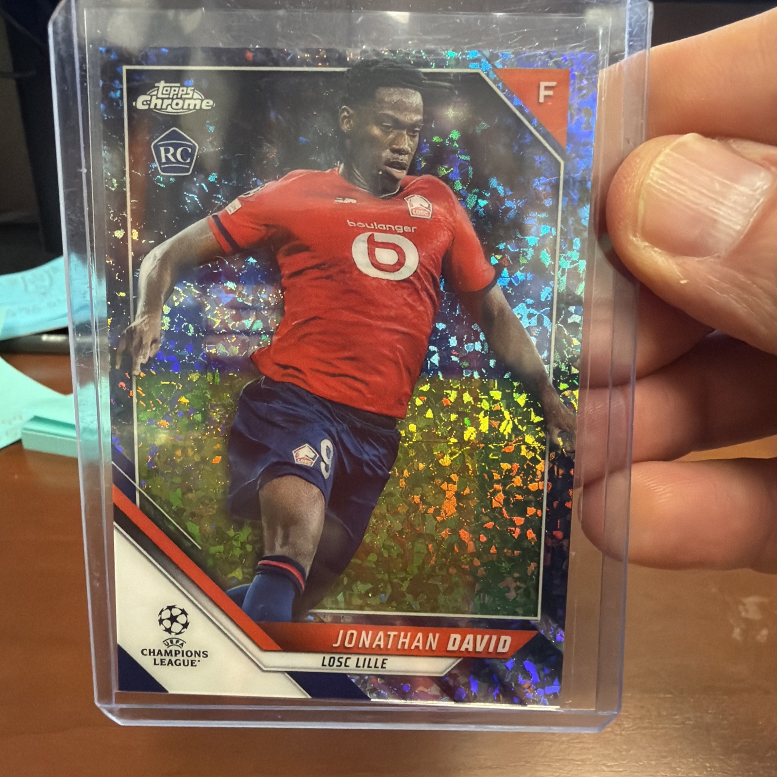 2021-22 Topps Chrome UEFA UCL Jonathan David Purple RC /175 LOSC Lille / Canada