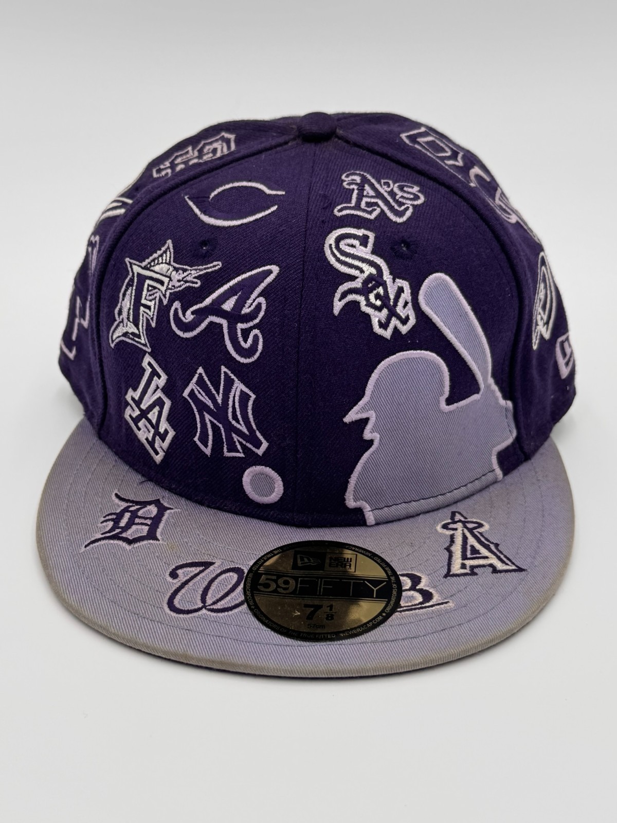 New Era 59FIFTY MLB “Batter Up” “All Over” Team Logos Cap, Fitted Size: 7 1/8