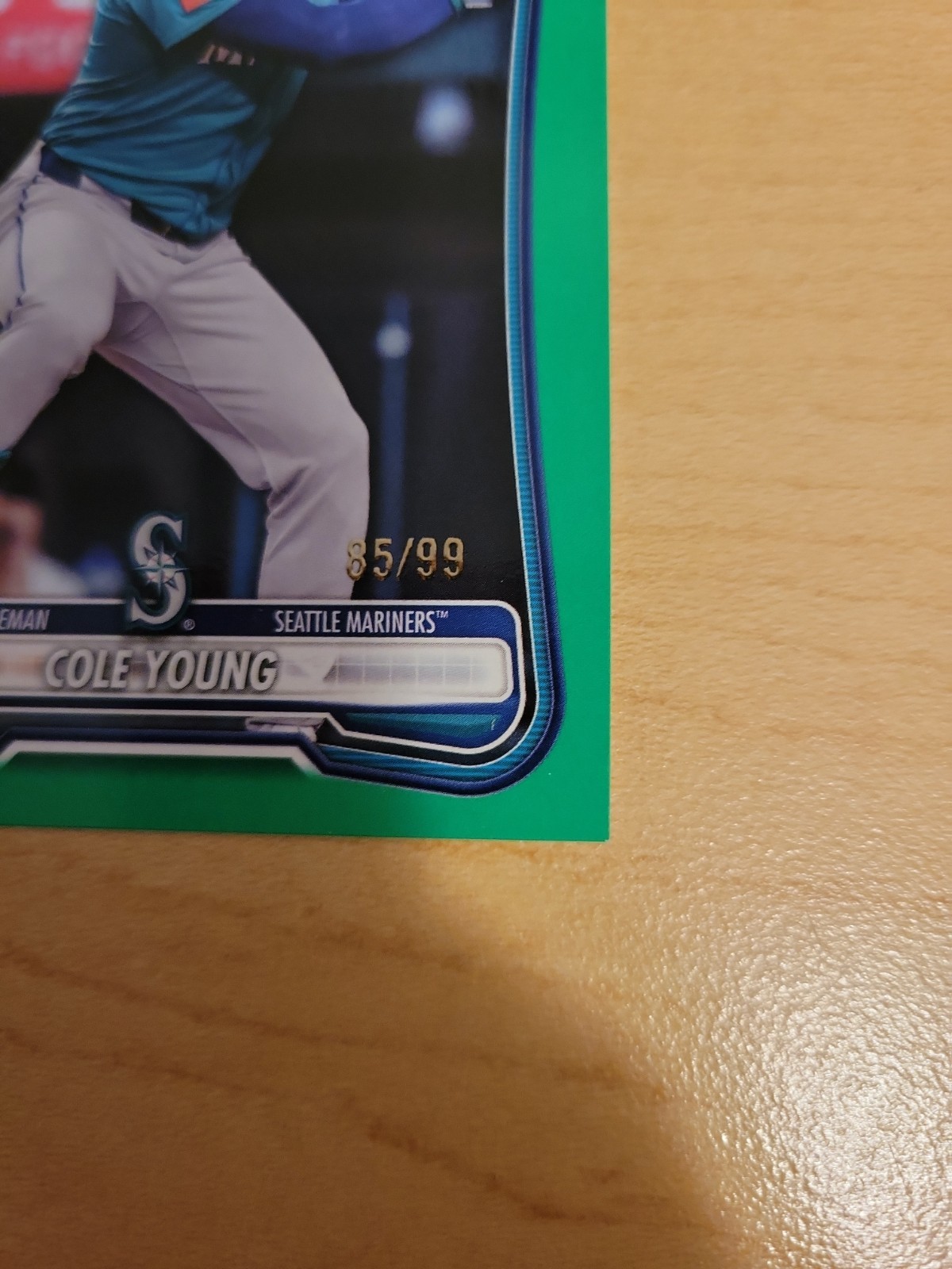 2026 Bowman Green Border – Cole Young #78 (RC) 85/99 Mariners