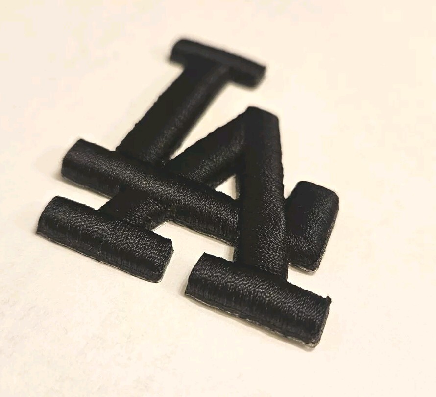 LA Patch Black Los Angeles Dodgers Embroidered Iron on Patch 2.25 x 2″ Free Ship