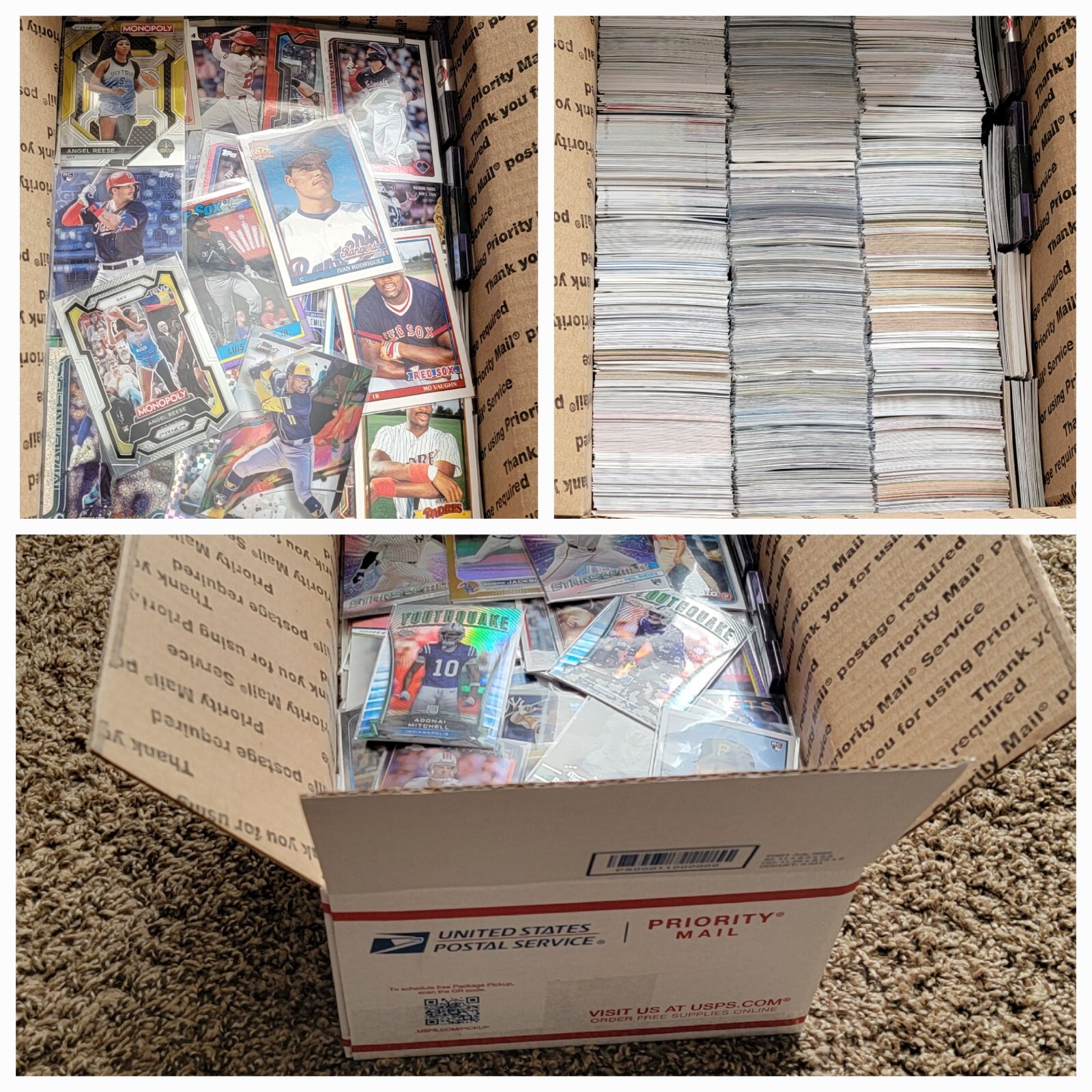 200+ Card Multi-Sport Lot (Parallels, RC, #’d, Autos, Mems) MLB, NFL, NBA, WWE