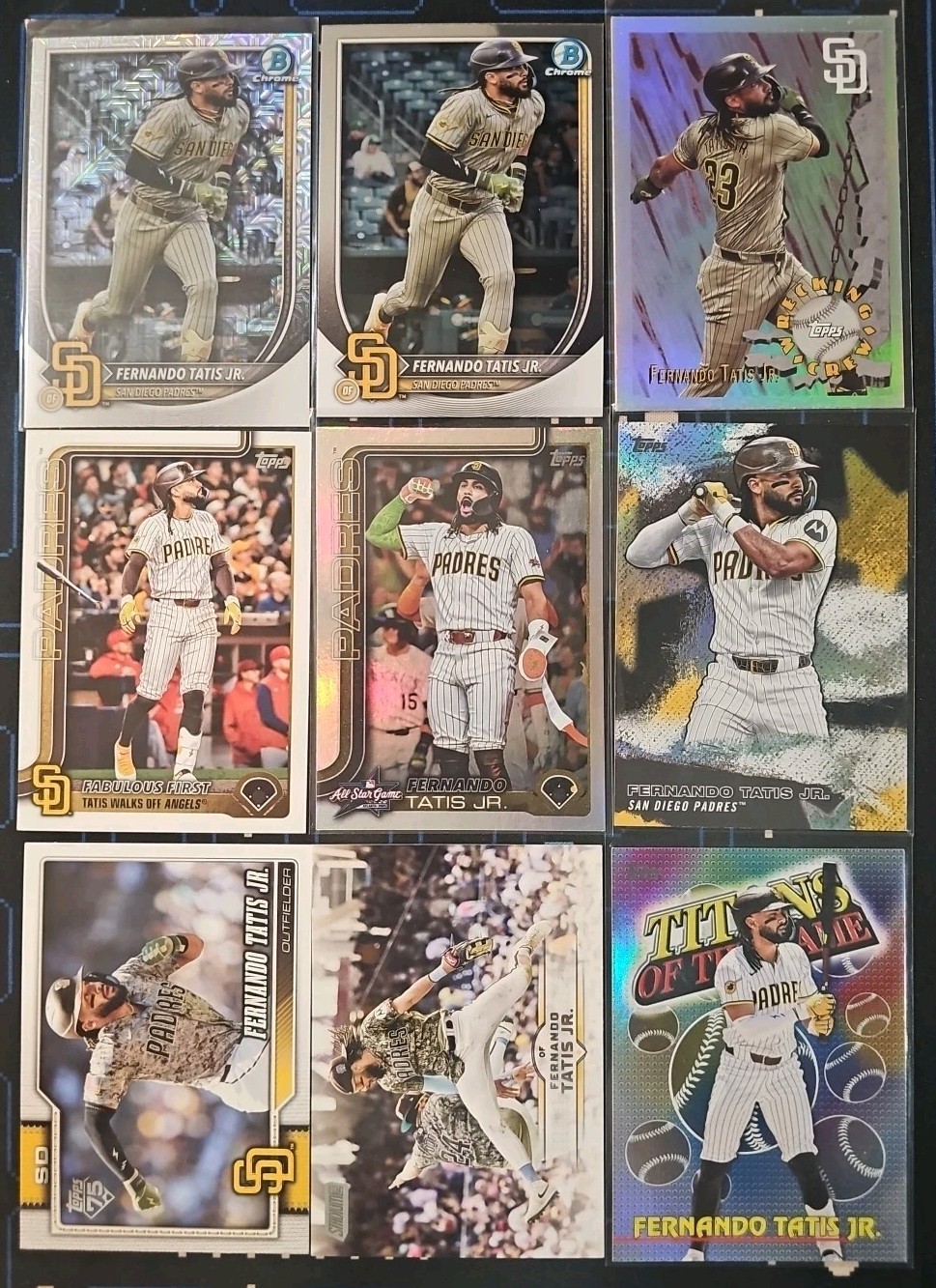 Fernando Tatis Jr San Diego Padres 9 Card Lot Inserts Base Mix