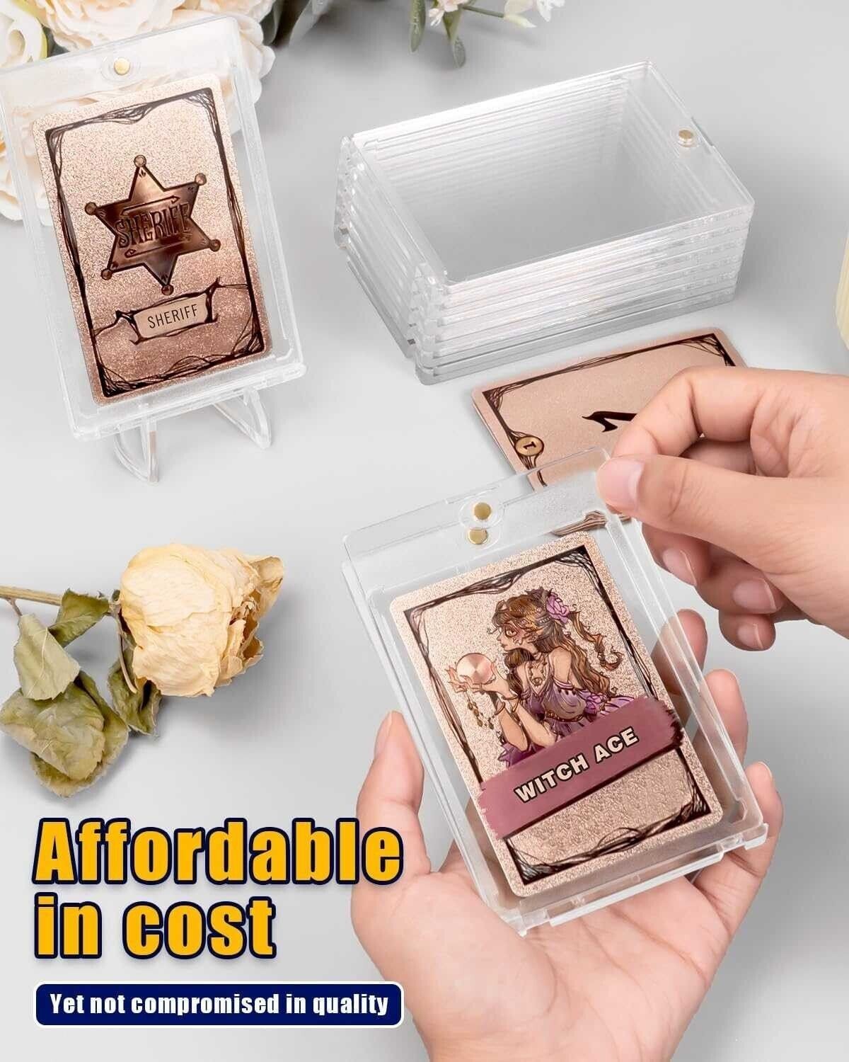200 Pack Magnetic One Touch Card Holder For 35PT Standard Sports Trading Cards