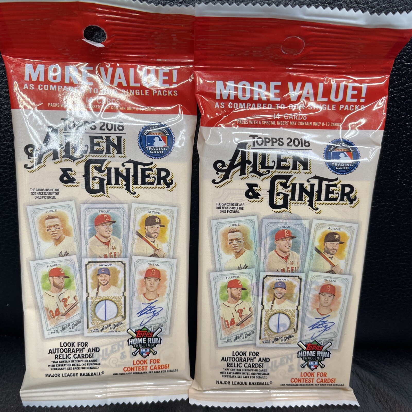 (2). 2018 topps allen ginter Fat Pack.(14 Cards Per Pack)