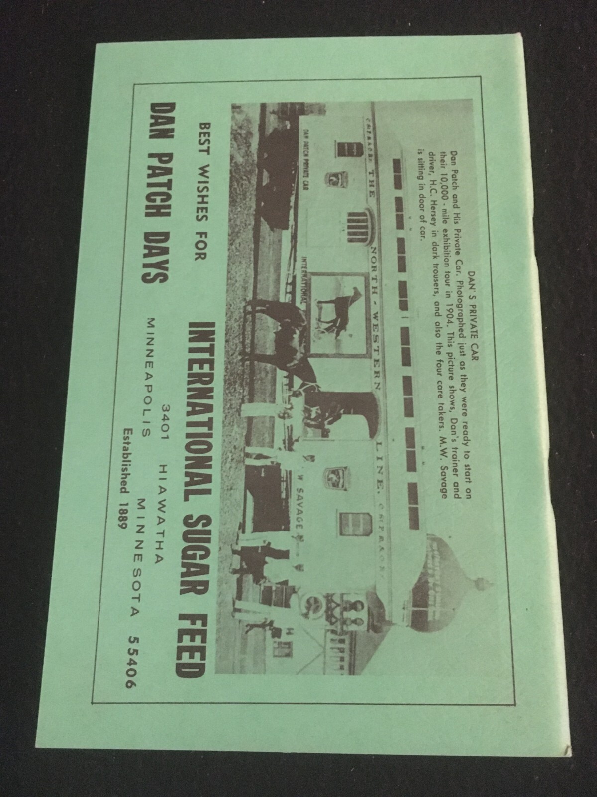 DAN PATCH DAYS PROGRAM July 28, 29, 30, 1963 Savage, Minnesota Horse Racing