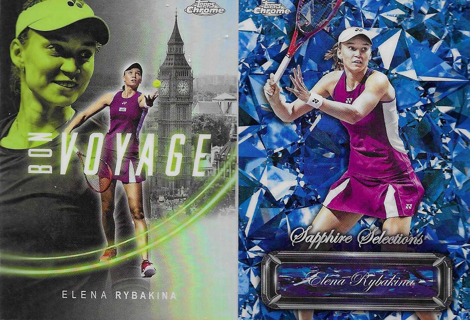 ELENA RYBAKINA TOPPS (2) CARD LOT