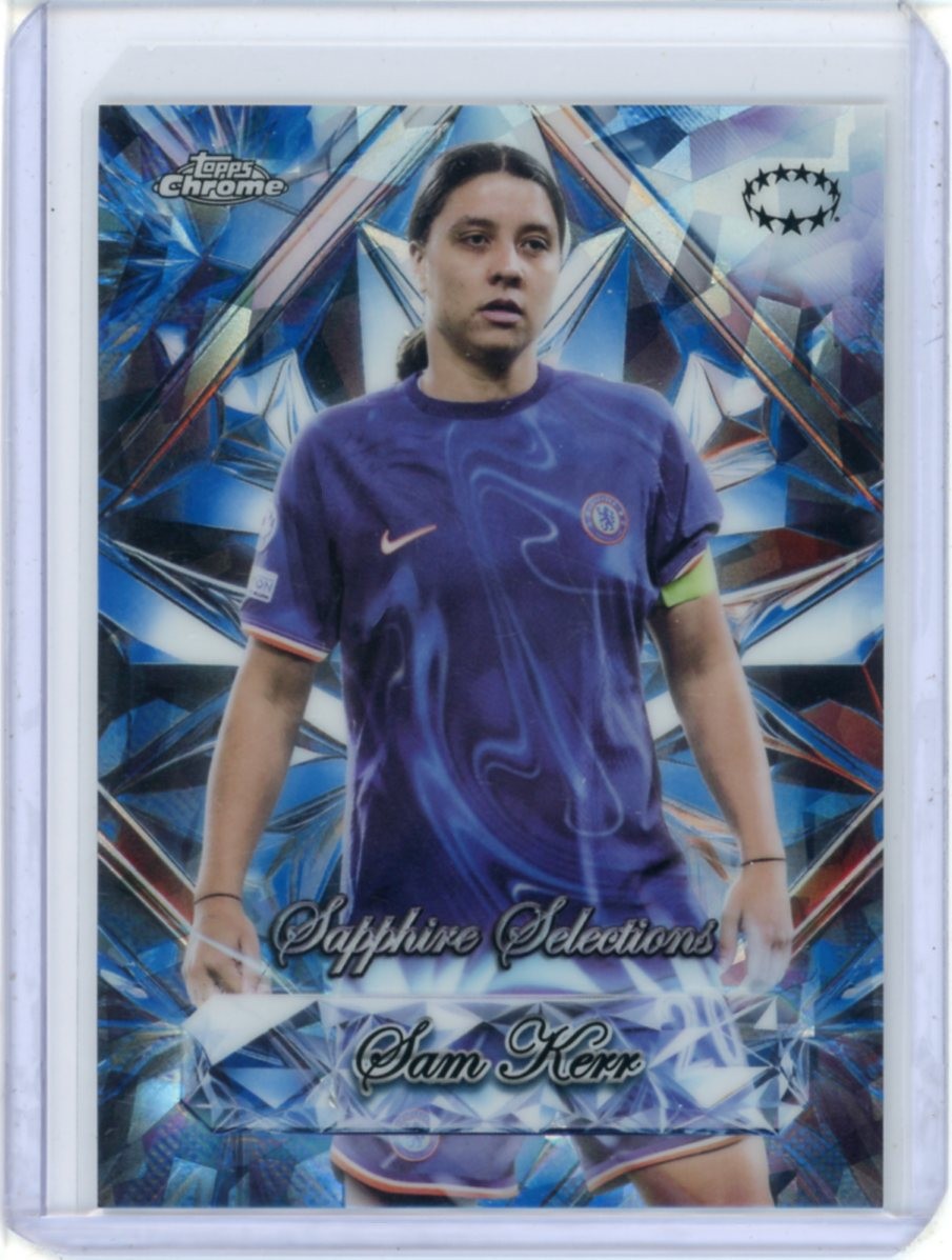 2024-25 TOPPS CHROME UEFA WOMEN’S UWCL SAPPHIRE SELECTIONS SAM KERR #4