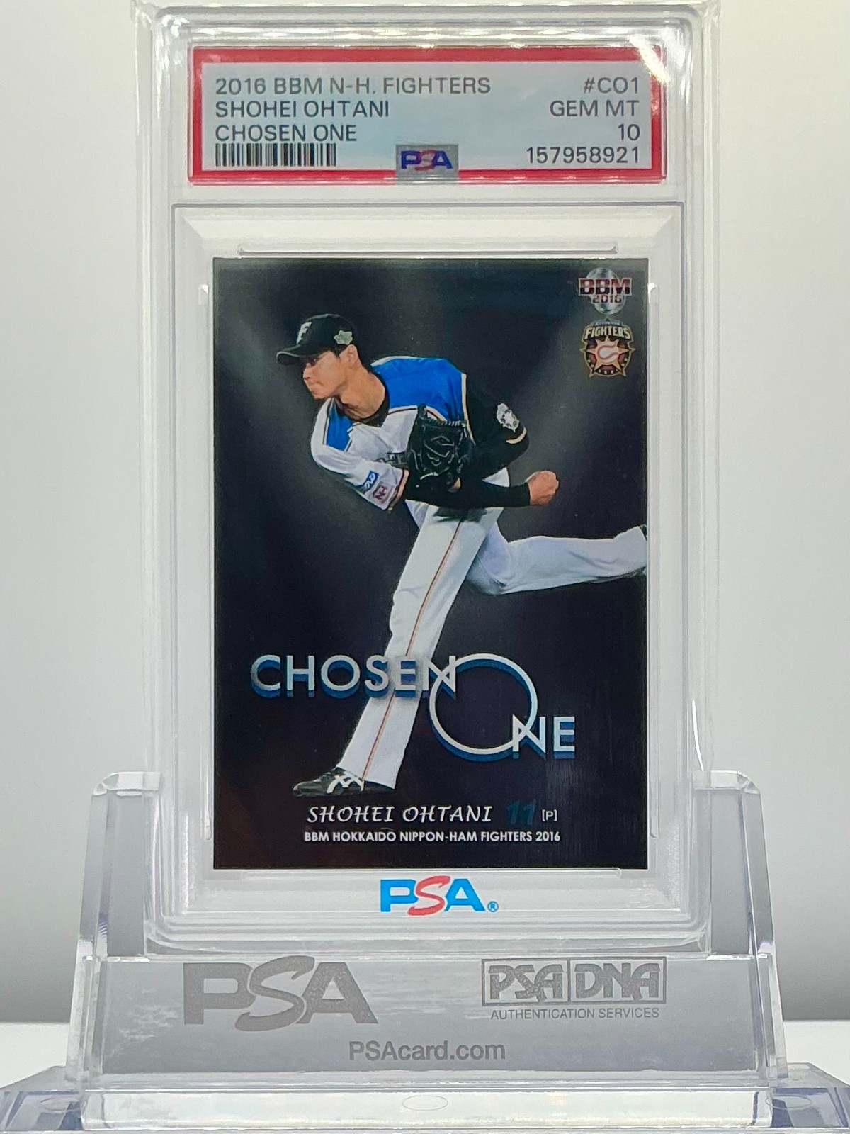 SHOHEI OHTANI 2016BBM N-H.FIGHTERS CHOSEN ONE PITCHING #CO1 PSA10!POP14!(RC)