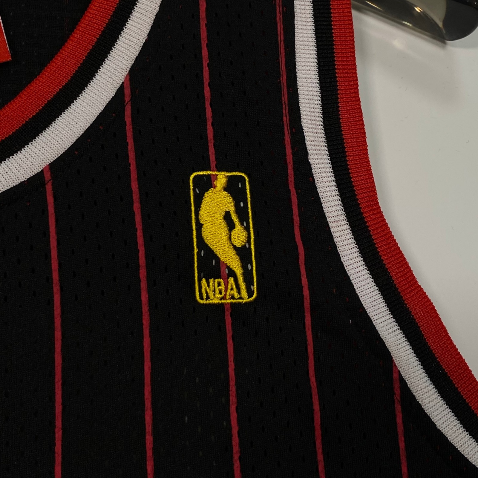 Michael Jordan #23 Embroidered Jersey, Retro Black Stripes, S-2XL