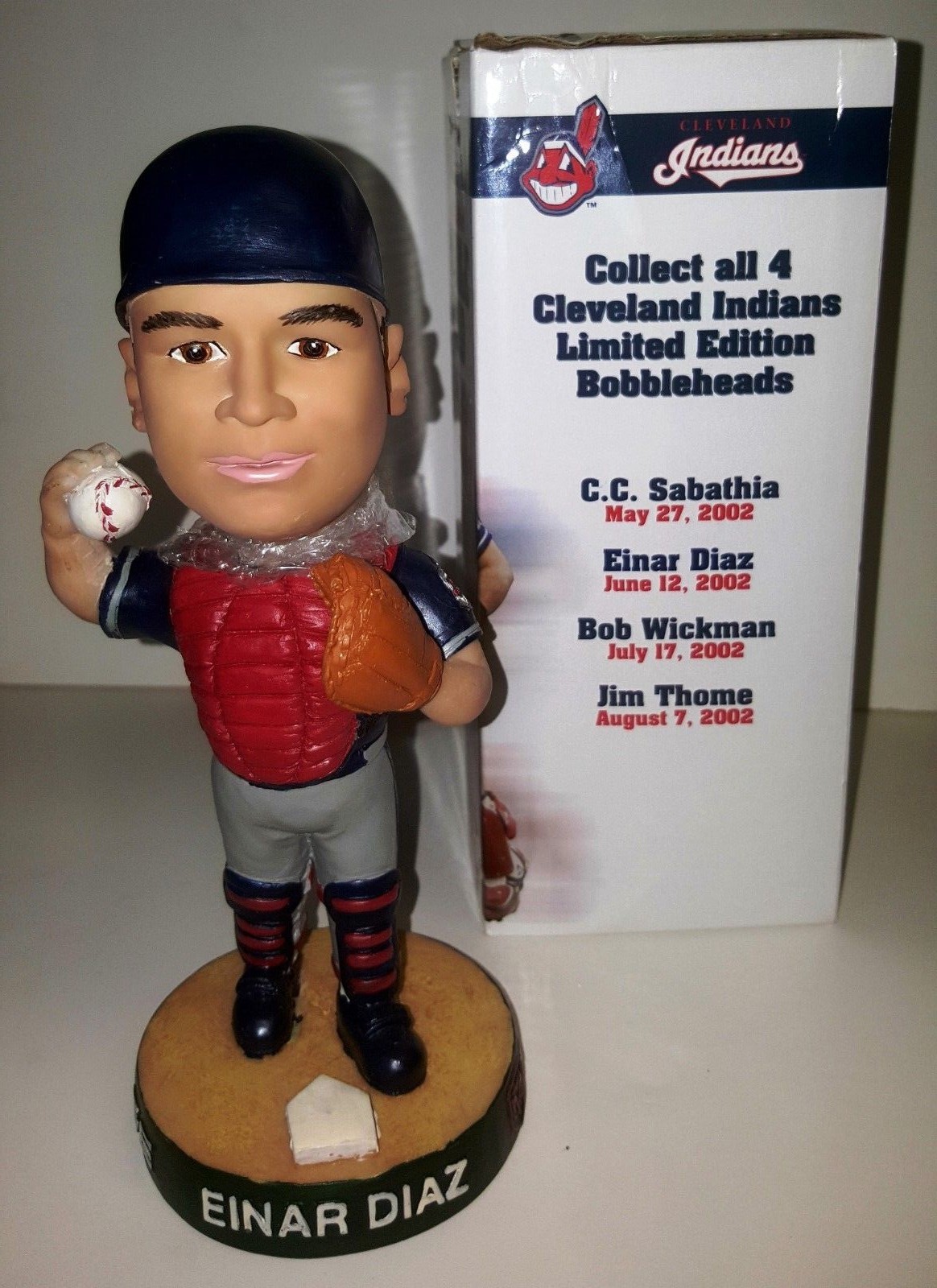Vintage Einar Diaz #22 Bobblehead 6/12/02 Cleveland Indians SGA MLB w/Box*** MLB
