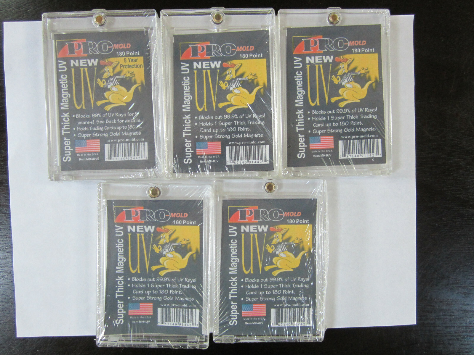 5 Ct Pro-Mold # MH4 UV Magnetic Card holder 180 point for Super Thick card New