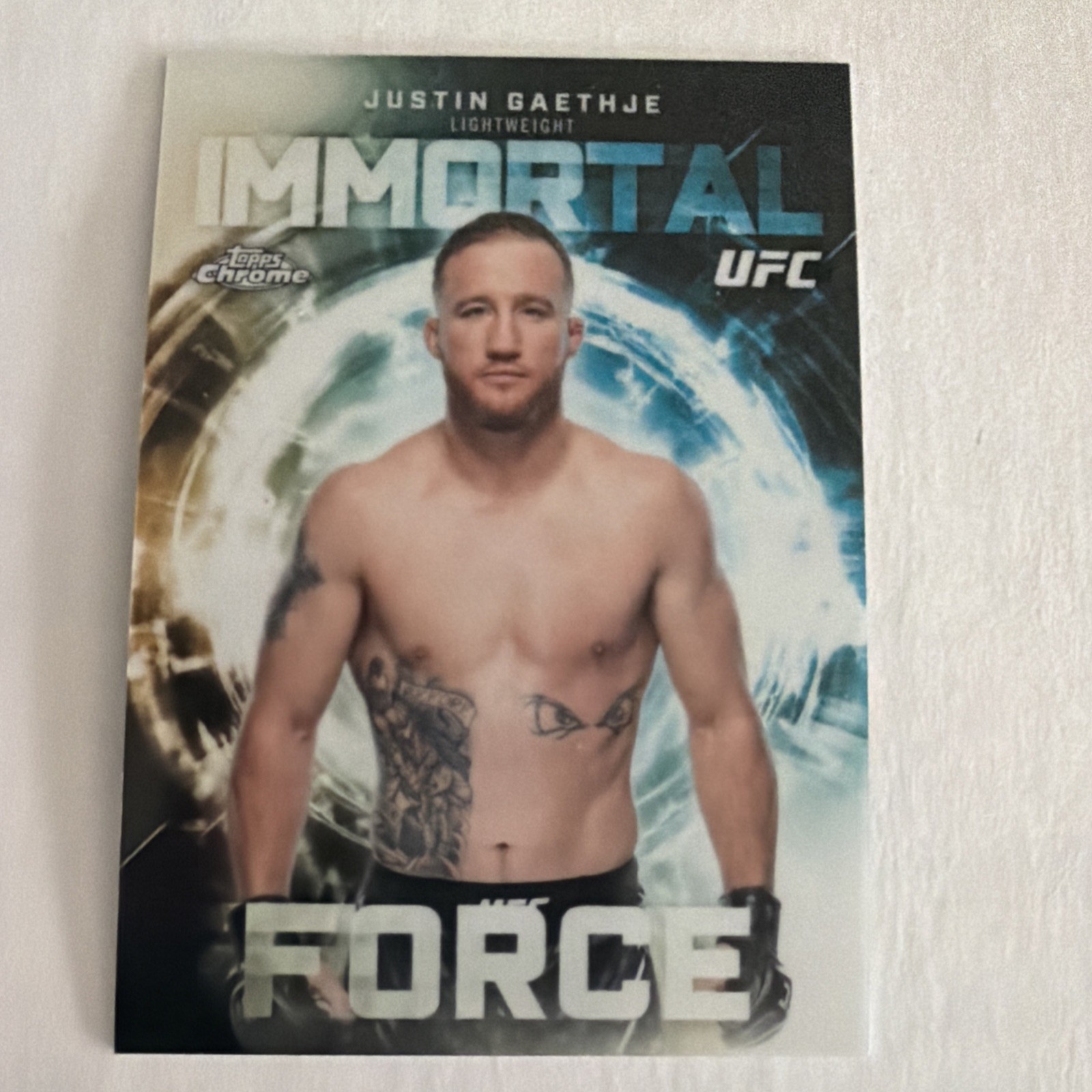 2026 Topps Chrome UFC Justin Gaethje Immortal Force Case Hit SSP