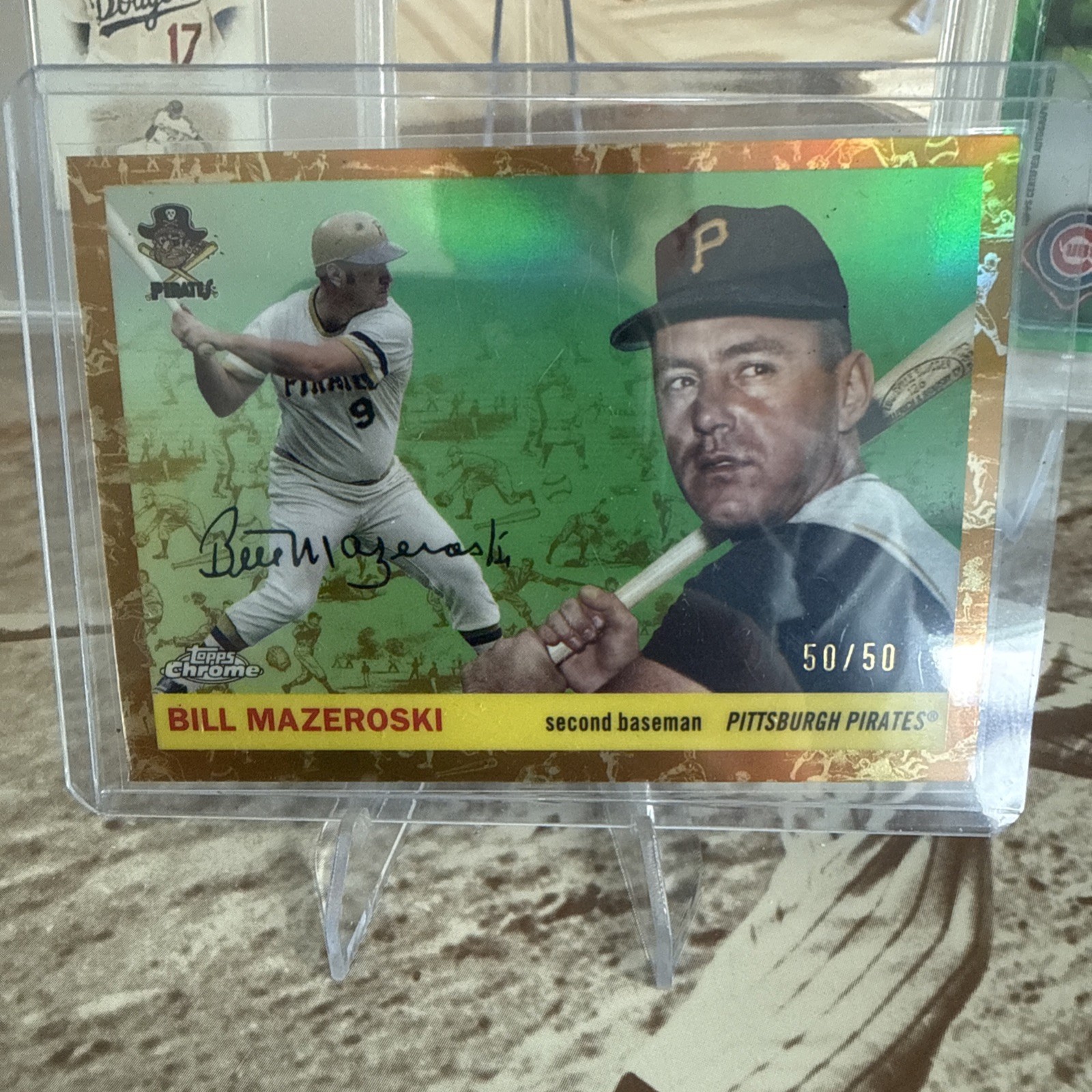🔥🔥 25 Topps Chrome Platinum Bill Mazeroski Pirates #463 Gold /50