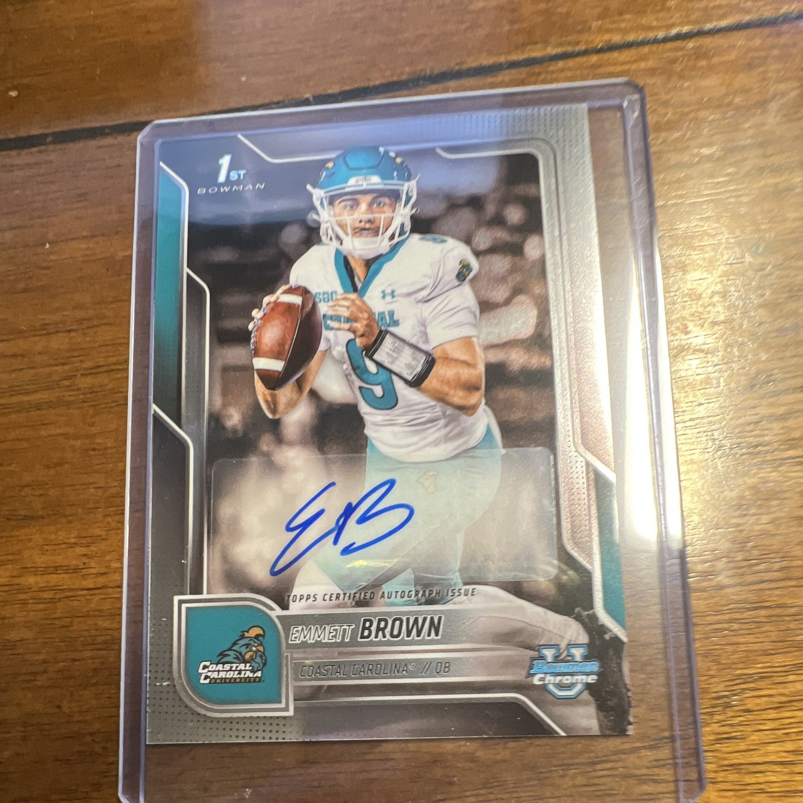 Topps 2025 Bowman University Chrome Emmett Brown 1st Bowman Auto #BCA-EB