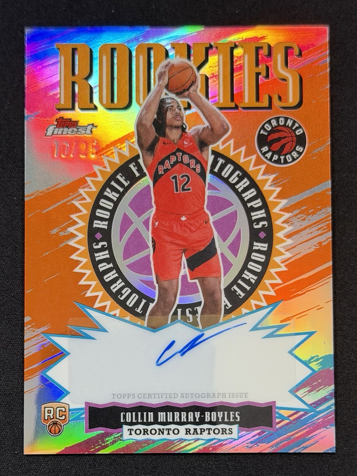 2025-26 Topps Finest – Collin Murray-Boyles Orange Refractor Auto /25 (RC)