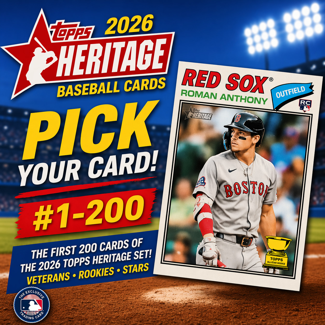 2026 Topps Heritage Base Card 1-200 Choose Your Card/Complete Your Set