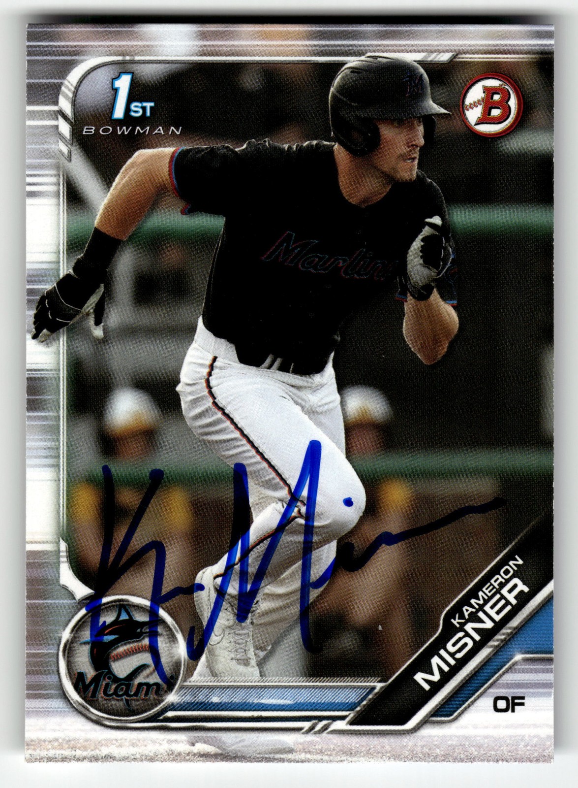 Kameron Misner #BD-196 Miami Marlins 1st BOWMAN IN PERSON AUTO PLS READ
