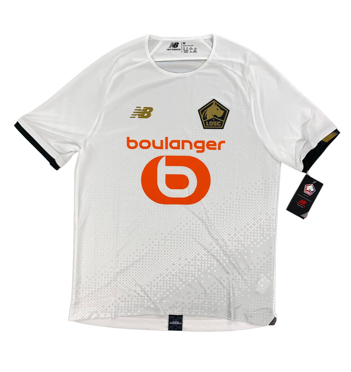 NEW New Balance Lille LOSC Away Short Sleeve Soccer Jersey White Mens Size M