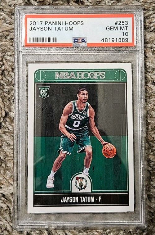 2017 Panini Hoops – Jayson Tatum #253 – Celtics Rookie Card RC – PSA 10
