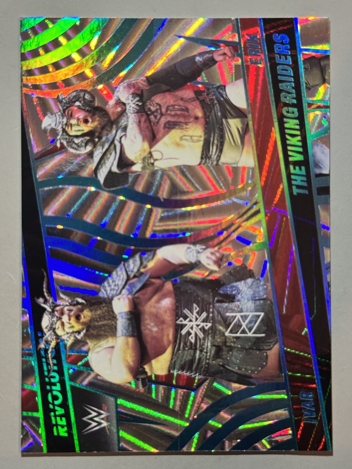 Viking Raiders Ivar Erik 2022 Panini Revolution WWE Angular /199 SP Prizm #136