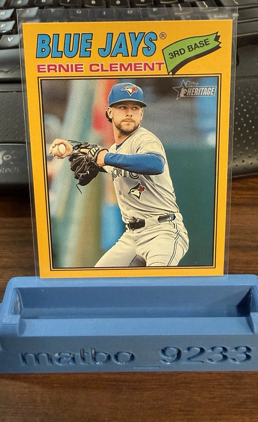 2026 Topps Heritage Ernie Clement Yellow Border #21 Toronto Blue Jays
