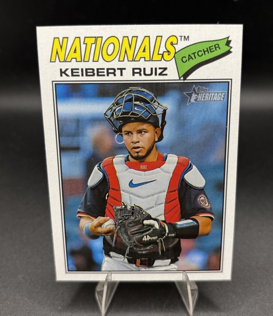 2026 Topps Heritage Short Print Keibert Ruiz #201 – Washington Nationals