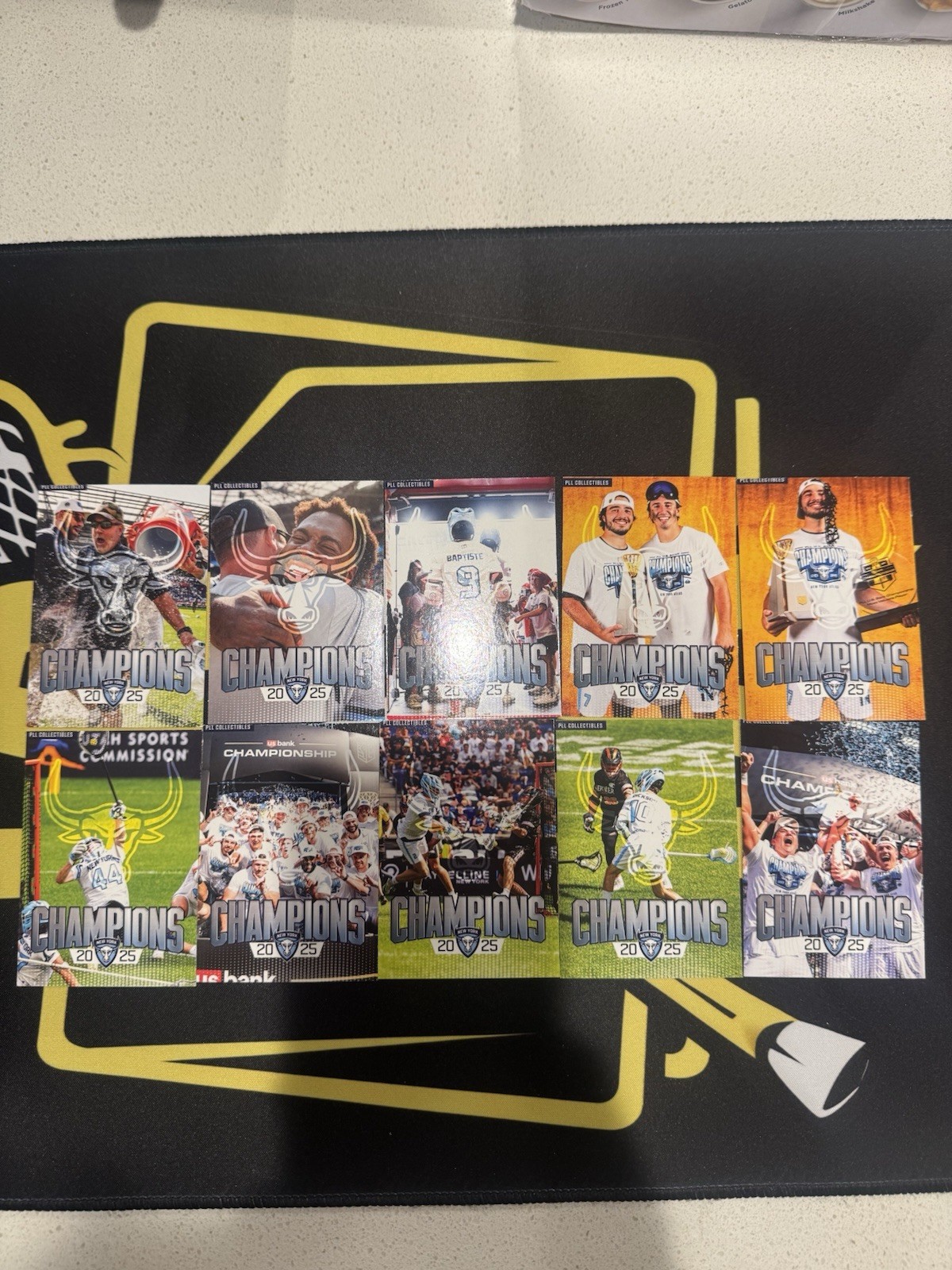 New York Atlas Champions Full Set Of 10 Cards Premier Lacrosse League Fieldside