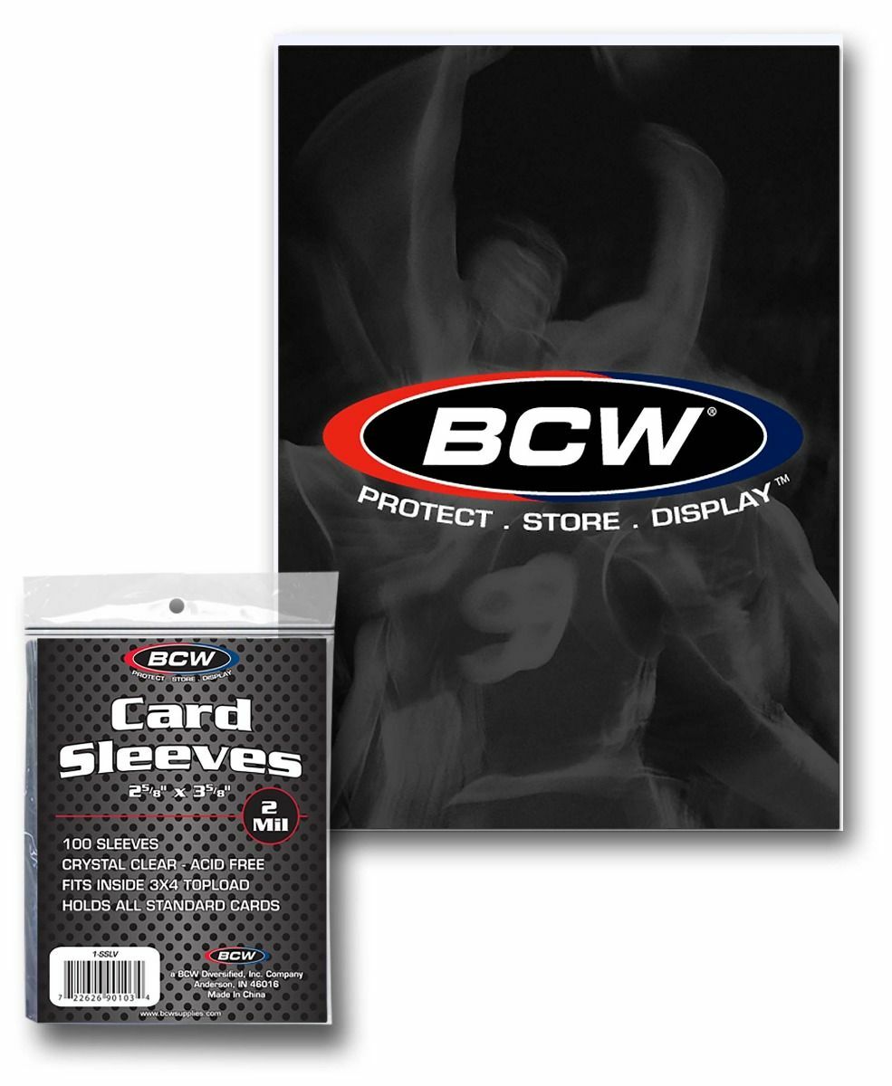 5 packs of 100 (500) BCW Clear Standard Sized Card Sleeves