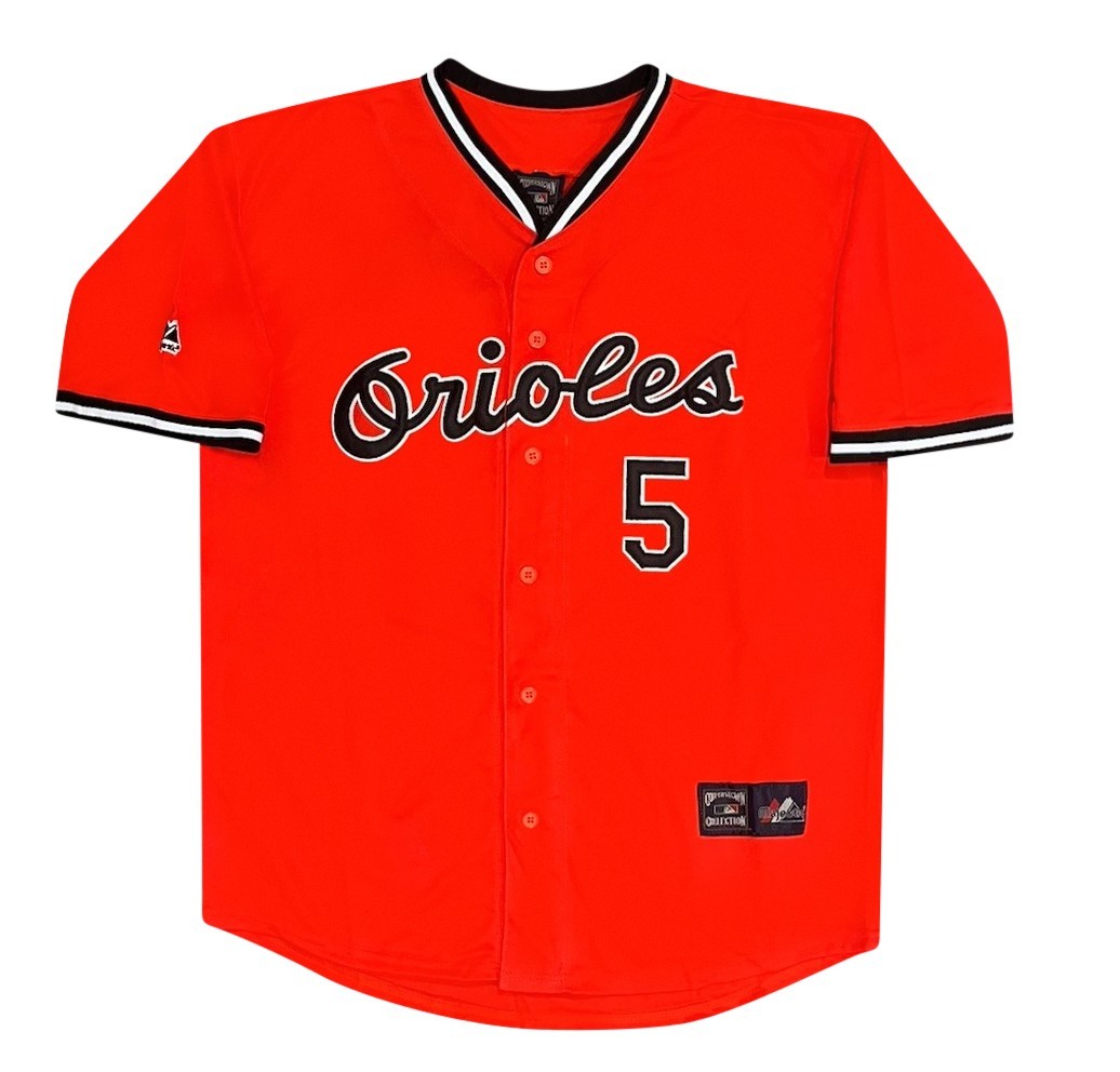 Brooks Robinson Baltimore Orioles 1983 Cooperstown Orange Jersey Mens Large