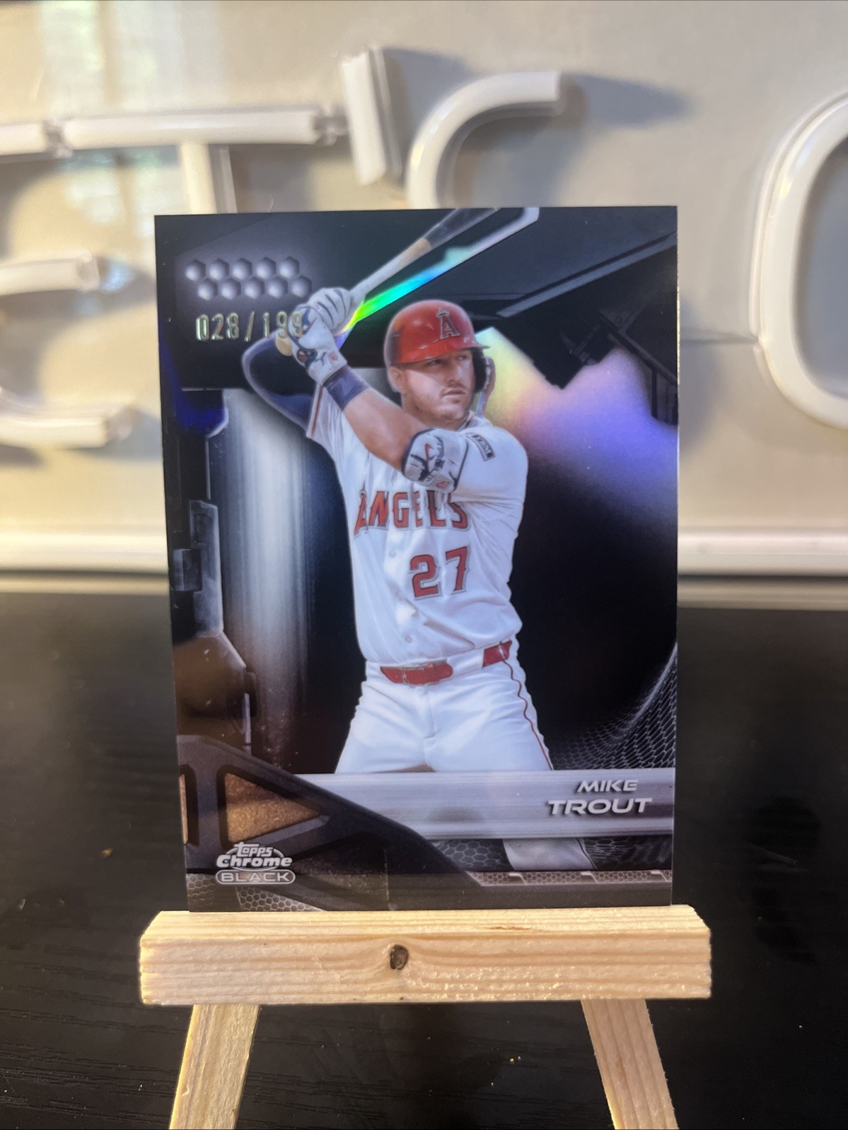 2026 Topps Chrome Black Mike Trout Refractor /199 Angels 🔥