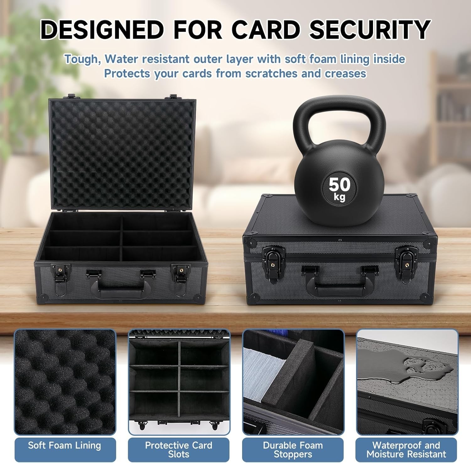 Card Storage Box Plastic Large Capacity Holds 600+ Toploader Magnetic