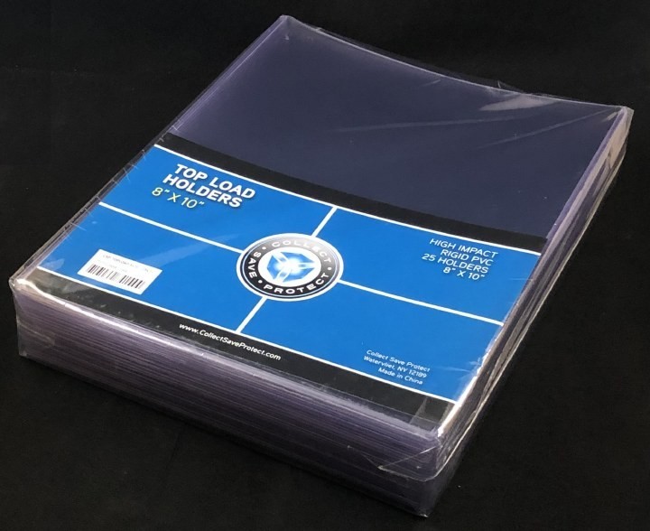 CSP 8 x 10 Hard Plastic Rigid Topload Photo Holders 8×10 TOPLOADERS Top Loaders