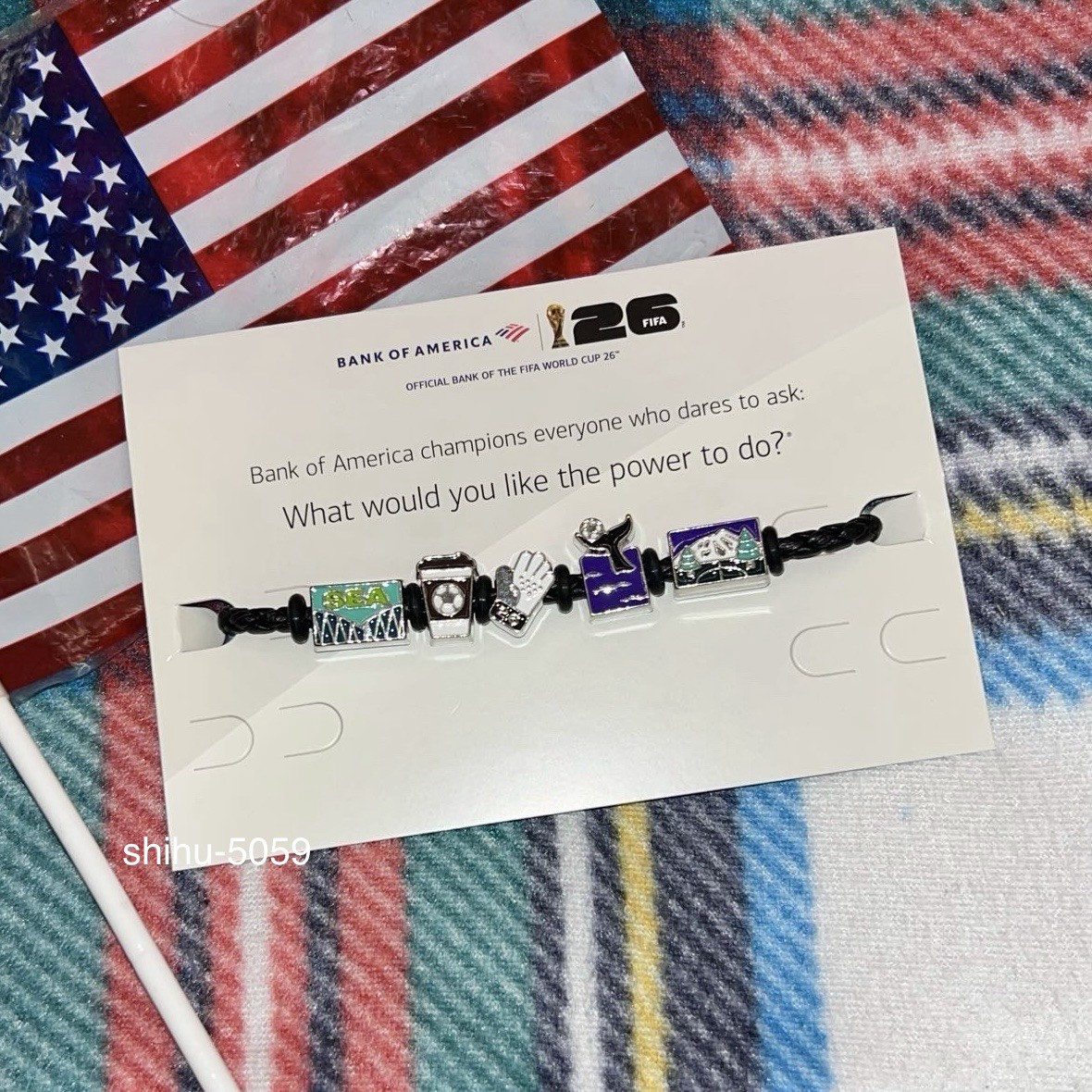 FIFA World Cup 2026 Bank Of America Exclusive SEATTLE Charm Bracelet Large RARE!