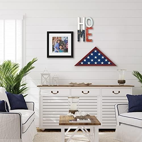 Flag Display Case for Burial Flag Mahogany Wall Mount Folded Flag Holder