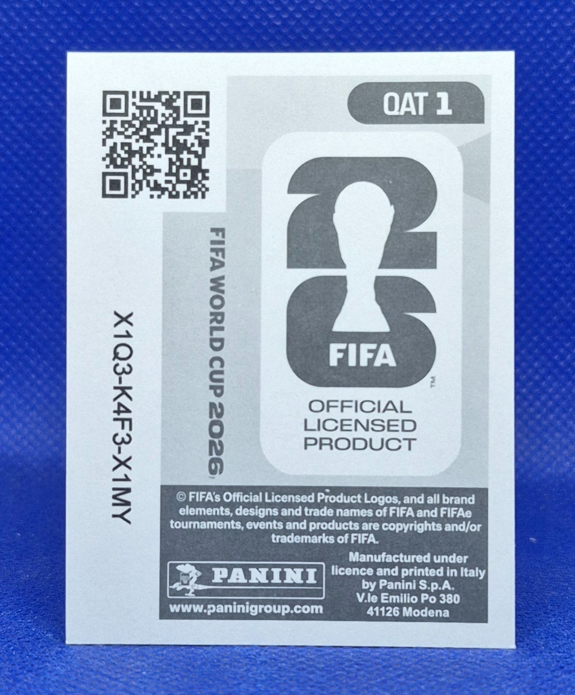 2026 Panini FIFA World Cup Sticker Qatar Team Logo #QAT 1 -US Edition