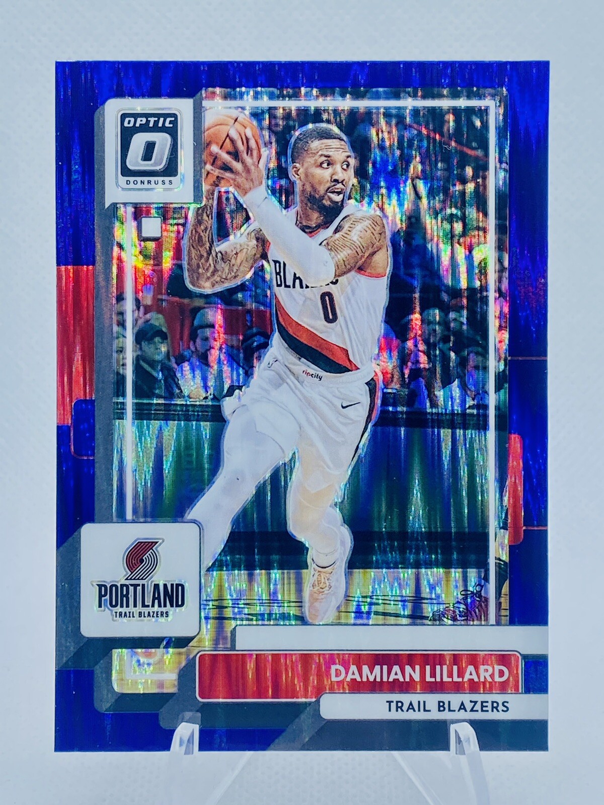 2022-23 Donruss Optic Damian Lillard Purple Shock Parallel #49 Trailblazers