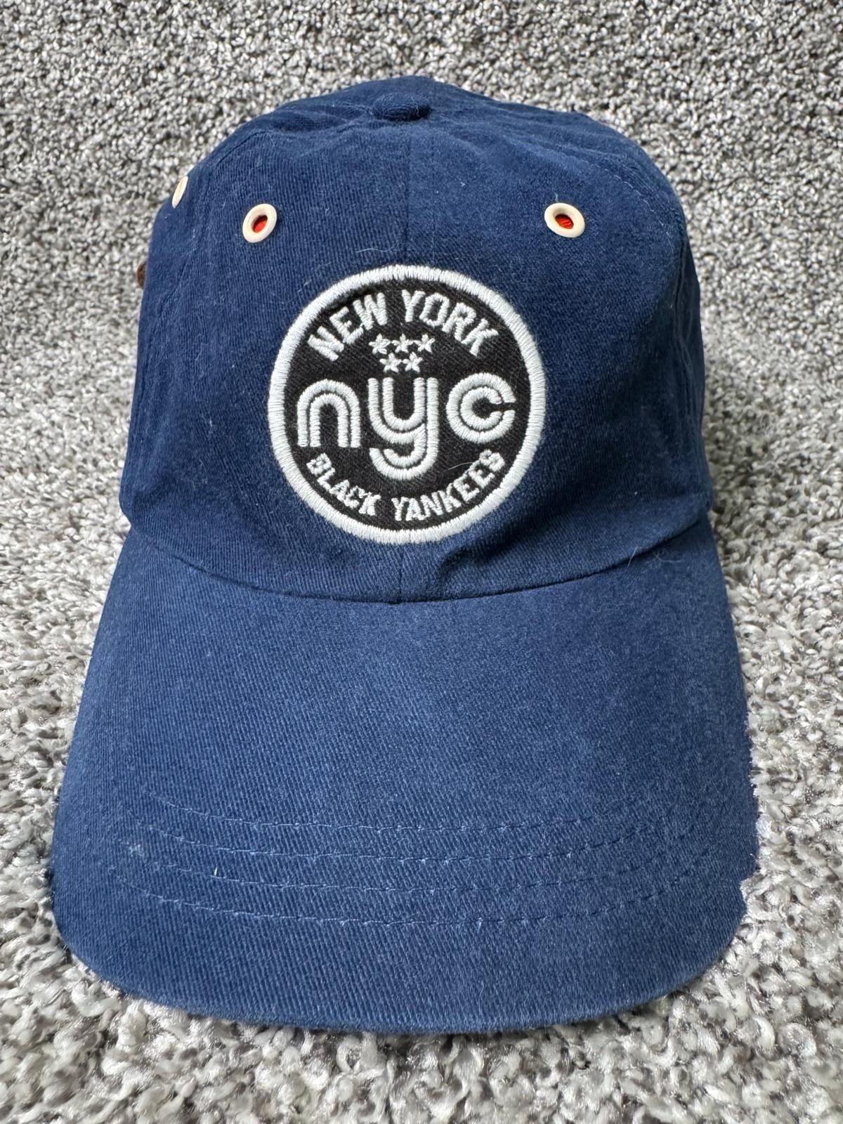 New York Black Yankees Hat Cap Strapback One Size Blue Blue Marlin Adjustable