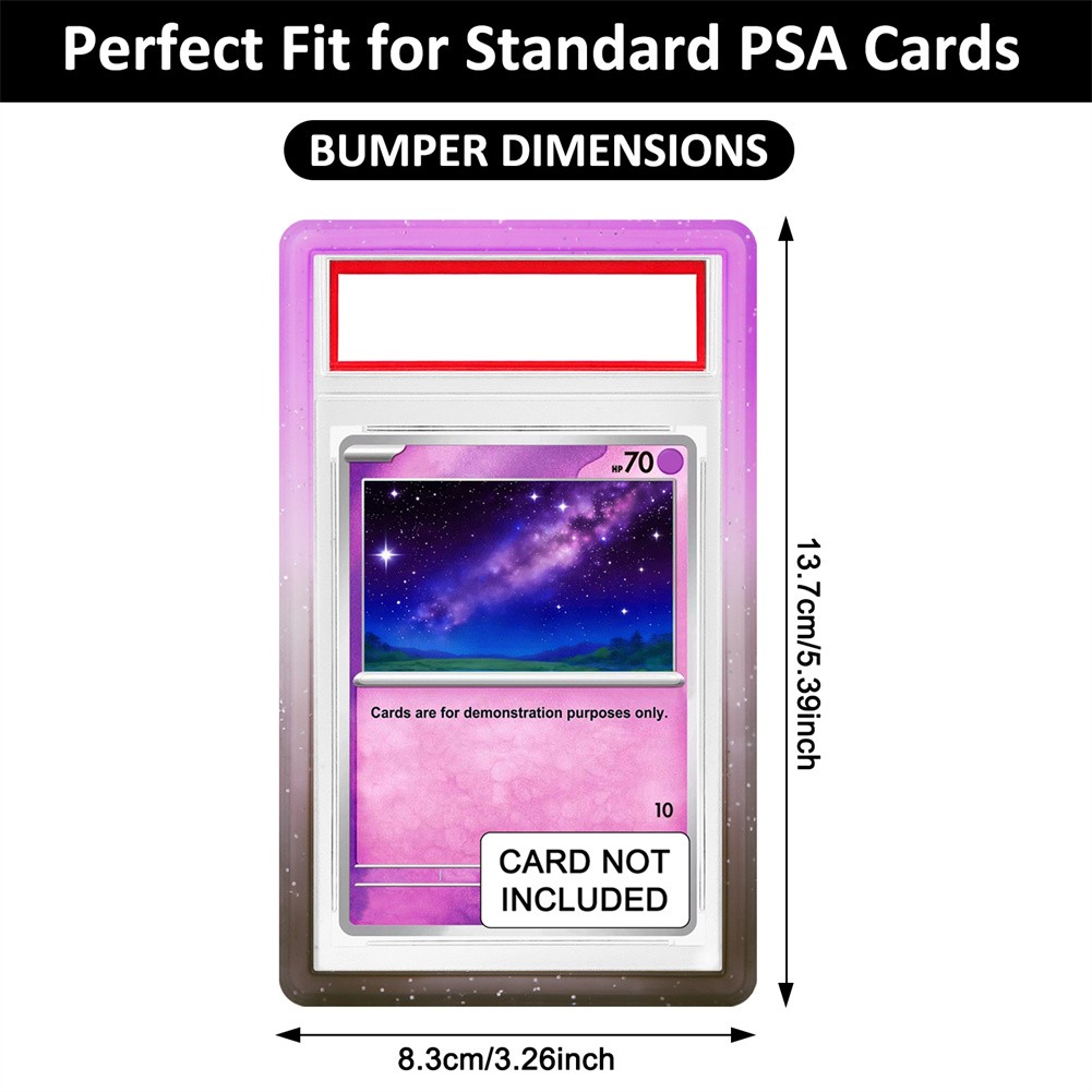 HOT Hard TPU Gradient Slab Bumper Guard Edge Protector Frame For PSA Graded Card