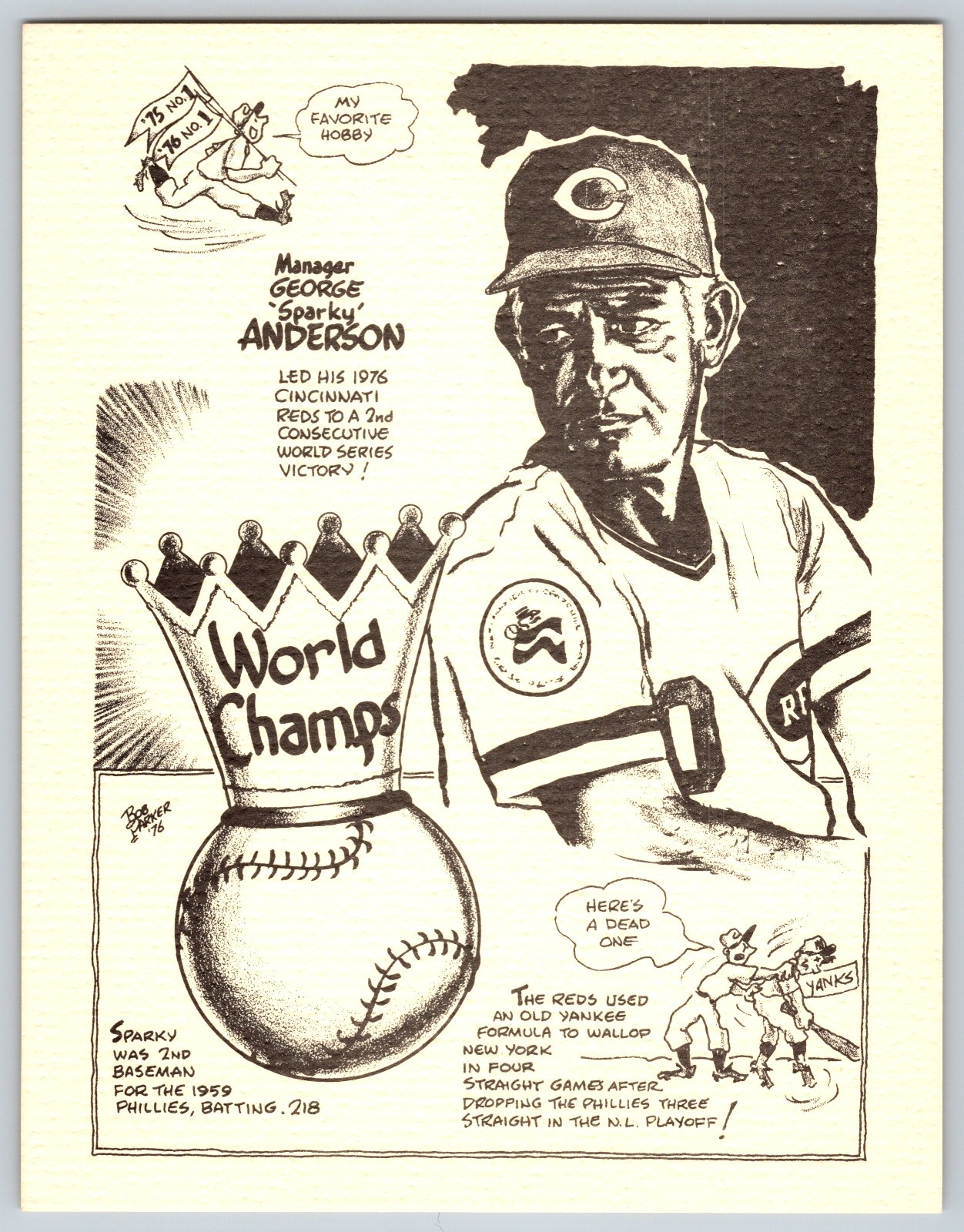 1977 Bob Parker – Classic Cincinnati Reds – Pick your Players – OddBall Set Rare
