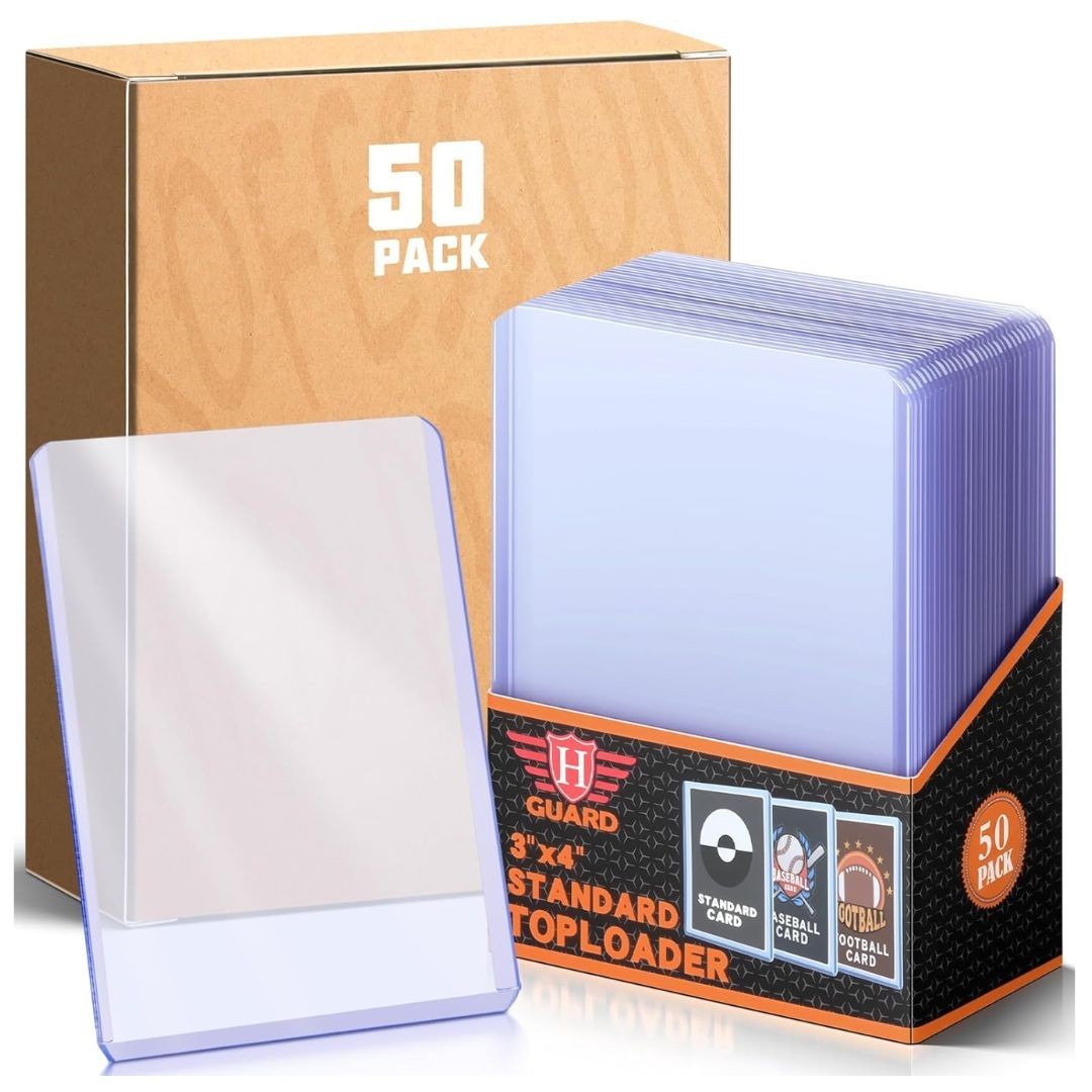 50 PCS TopLoaders Card Sleeves for Trading Cards 3″ x 4″ Baseball Card Protector