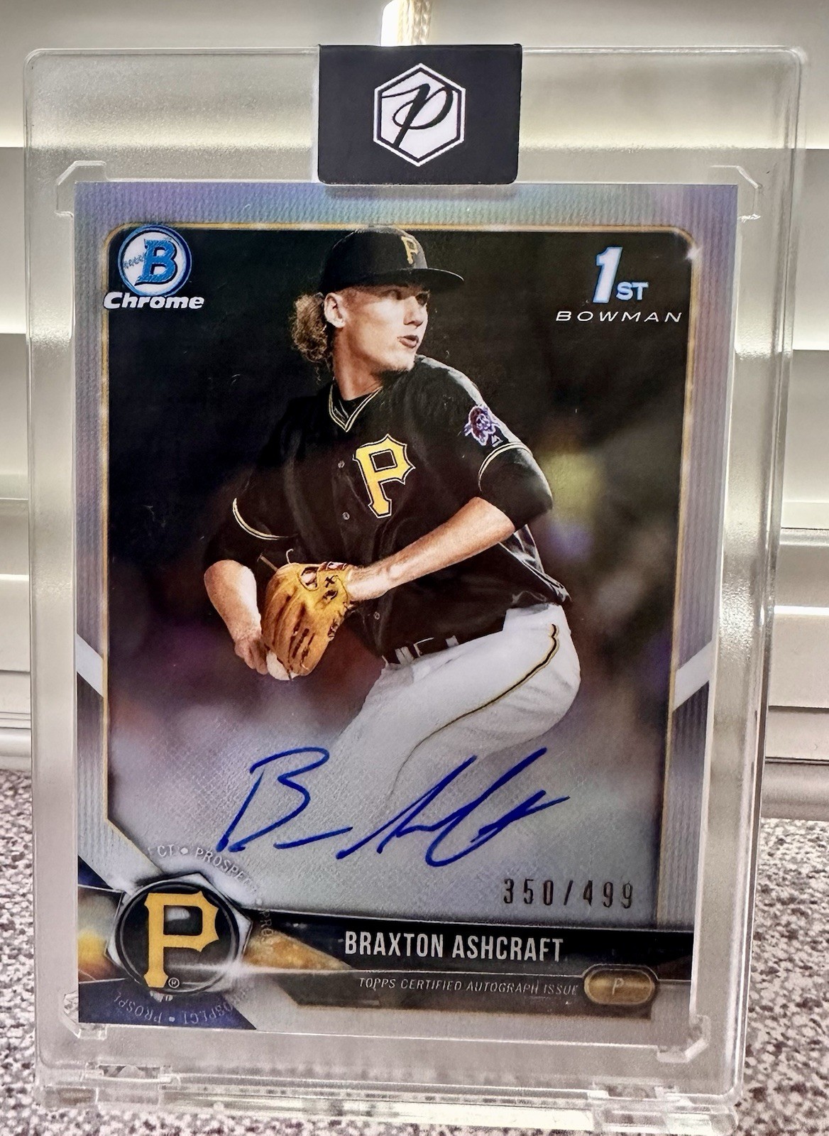 2018 1st Bowman Chrome Braxton Ashcraft Refractor Auto 350/499 RC Pirates